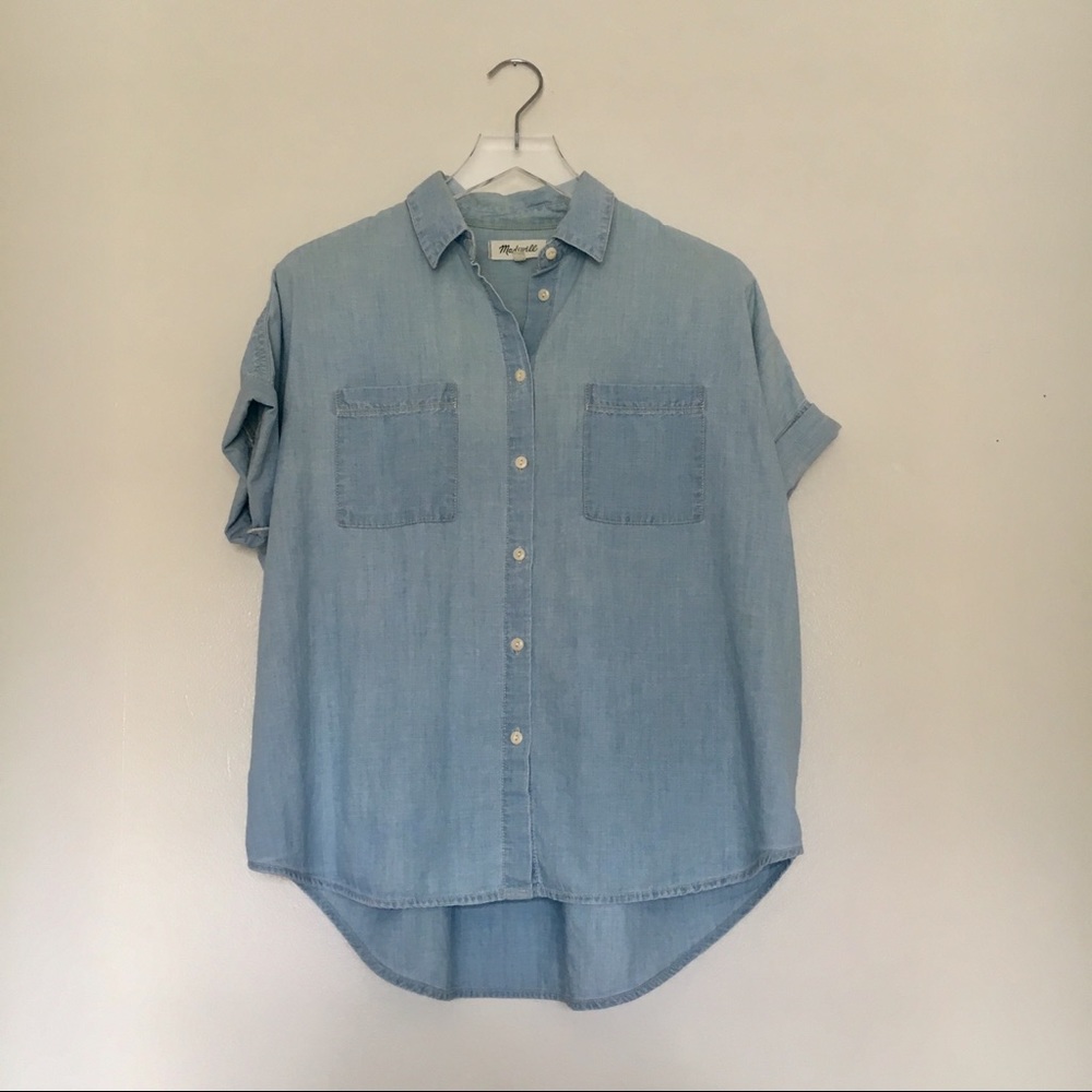 Madewell Chambray Courier Denim Button Down Shirt